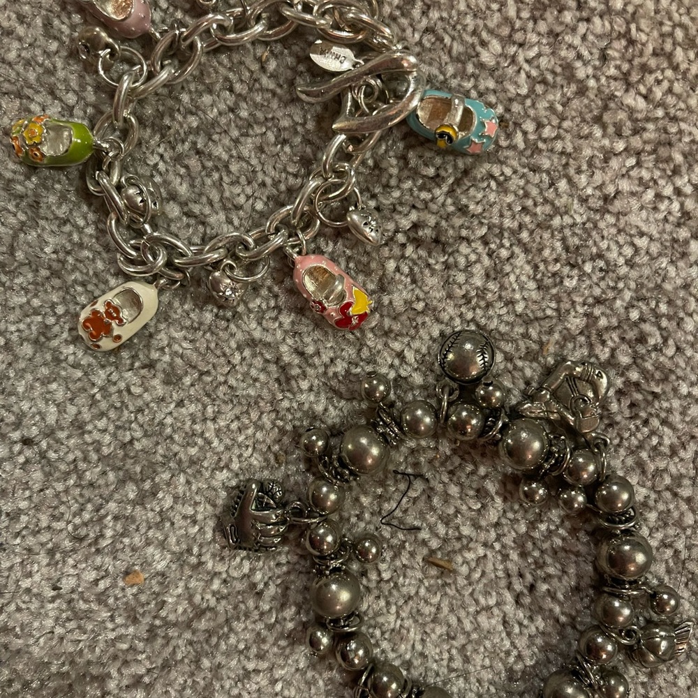 Two Vintage Charm Bracelets